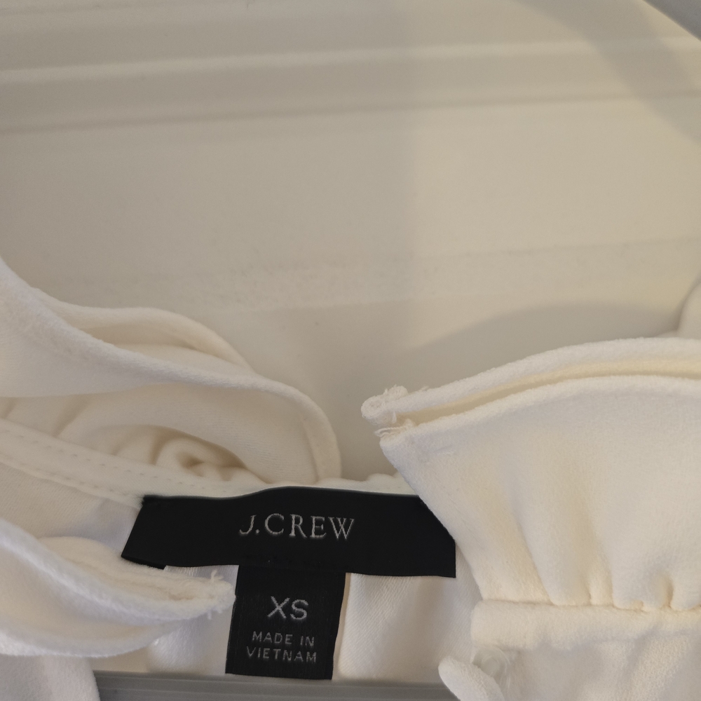 J. Crew Cream Ruffle Blouse - Picture 5 of 6